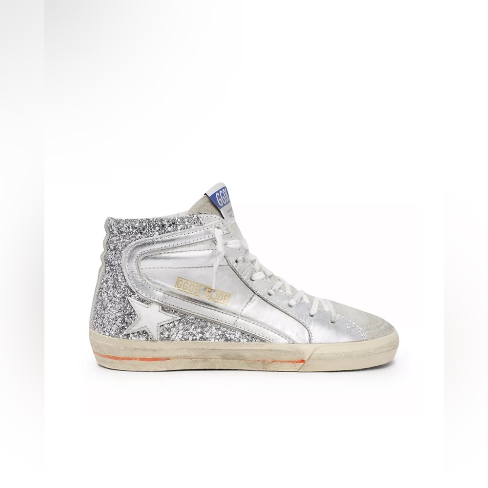 Women’s Golden Goose Glitter High Top Sneakers WORN TWICE